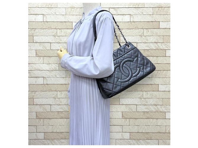 Sac cabas Chanel Coco Mark Matelassé Noir - vue 2