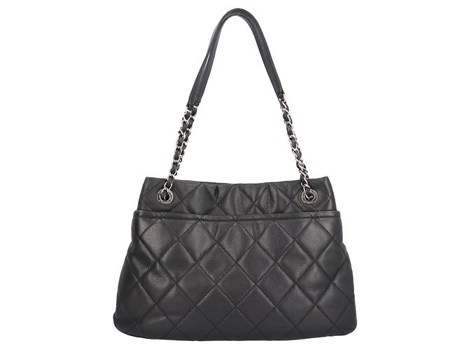 Sac cabas Chanel Coco Mark Matelassé Noir - vue 3