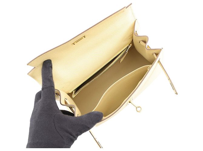 Hermès Borsa Hermes Kelly 25 in Jaune Giallo - vista 6