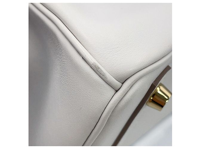Hermès Borsa Hermes Birkin 25 Gris Perle - vista 10