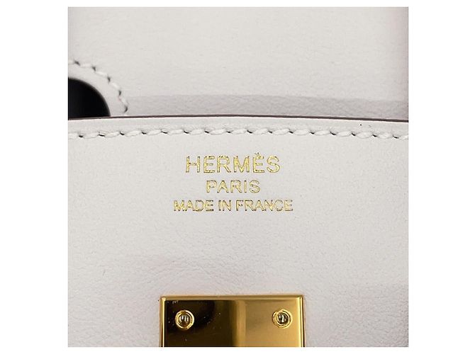 Hermès Borsa Hermes Birkin 25 Gris Perle - vista 17