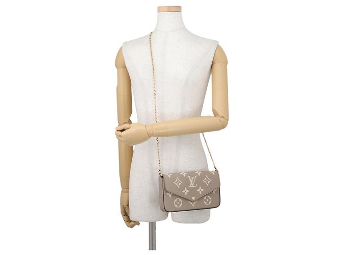Graceful Cartera con cadena Louis Vuitton Monogram Empreinte Gris - vista 4