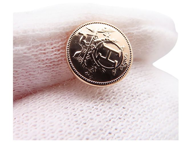 Hermès Boucles d'oreilles Hermes Ex-Libris TPM en or rose 18K - vue 5