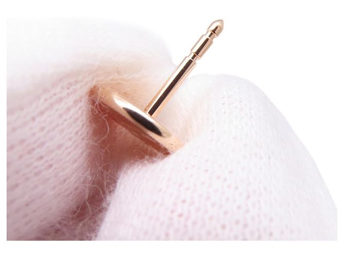 Hermès Boucles d'oreilles Hermes Ex-Libris TPM en or rose 18K - vue 6