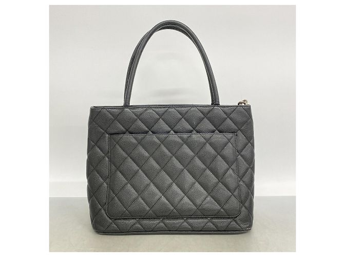 Saco Tote Chanel em couro de bezerro grão preto - vista 10