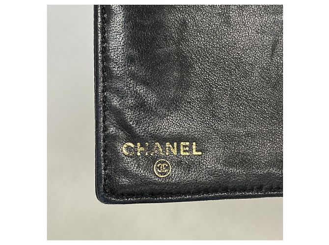Cartera larga de Chanel en piel de becerro granulada negra Negro - vista 4