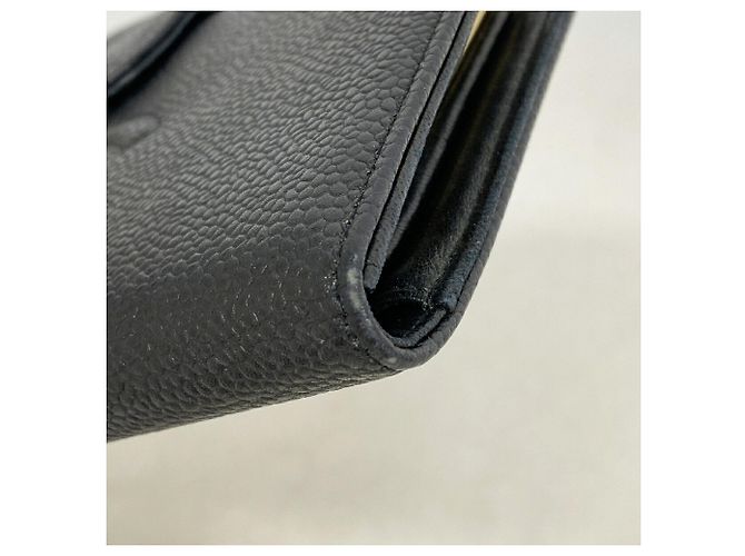 Cartera larga de Chanel en piel de becerro granulada negra Negro - vista 5