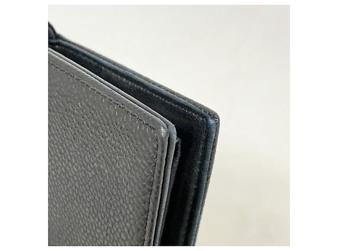 Cartera larga de Chanel en piel de becerro granulada negra Negro - vista 6