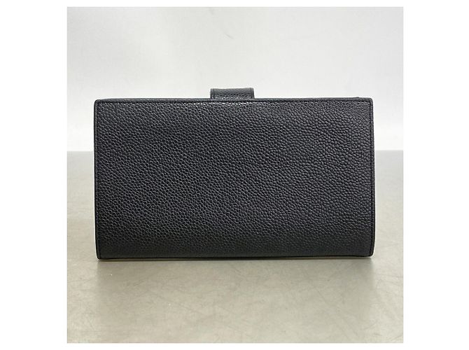 Cartera larga de Chanel en piel de becerro granulada negra Negro - vista 8