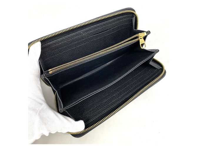 Portafoglio Zippy Louis Vuitton Monogram Empreinte Bicolor Nero Beige - vista 3