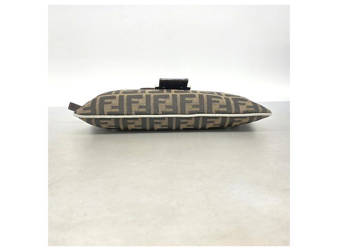 Borsa a tracolla Fendi Zucca in nylon e canvas Marrone - vista 3