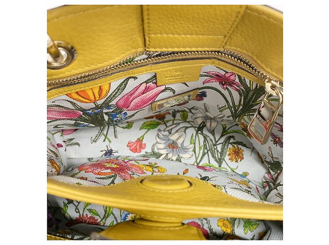 Bolsa Gucci Bamboo de couro amarela Amarelo - vista 4