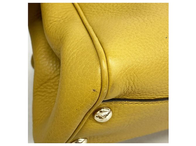 Bolsa Gucci Bamboo de couro amarela Amarelo - vista 6