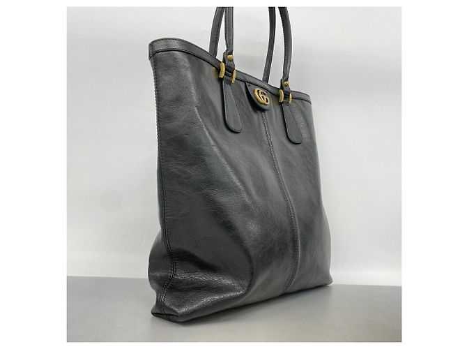 Borsa Tote in pelle Gucci GG Marmont Nero - vista 2