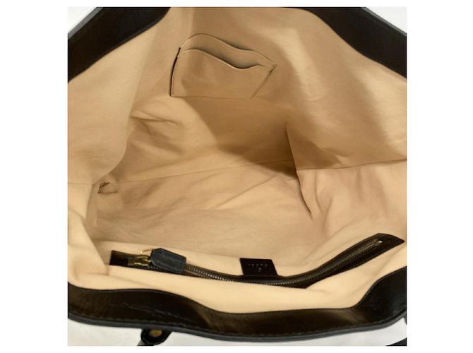 Borsa Tote in pelle Gucci GG Marmont Nero - vista 4