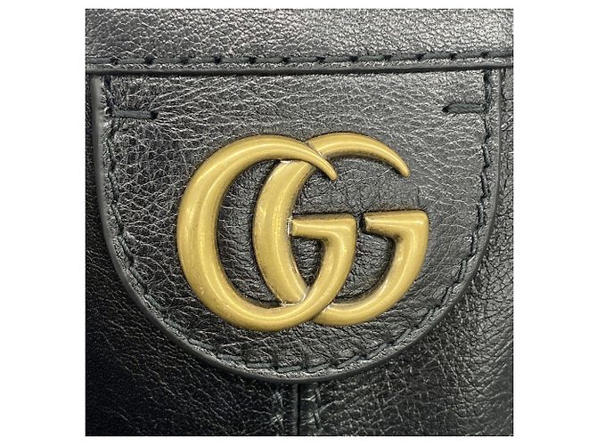 Borsa Tote in pelle Gucci GG Marmont Nero - vista 9
