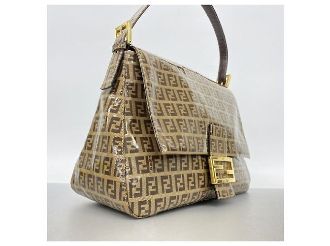 Borsa a secchiello Fendi Zucca Mamma Marrone - vista 2