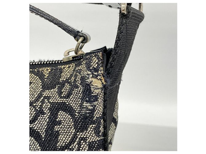 Borsa a tracolla Christian Dior Trotter Canvas Nero - vista 7
