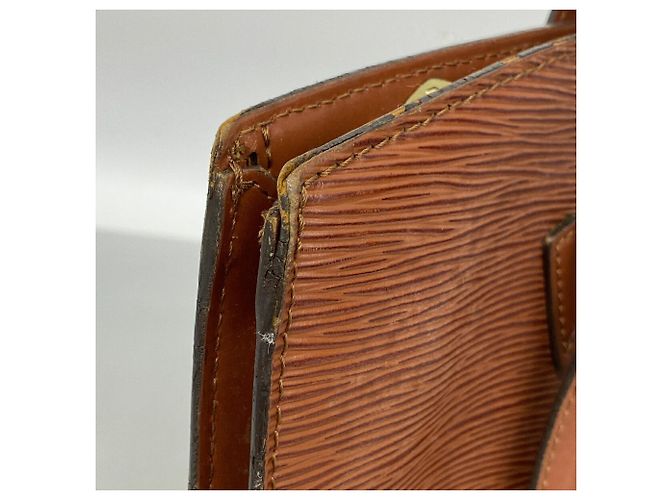 Borsa a tracolla Louis Vuitton Epi Saint Jacques Marrone - vista 7