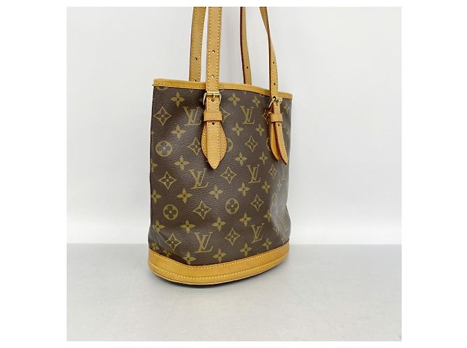 Louis Vuitton Monogram Bucket PM Tote Bag Brown - view 2
