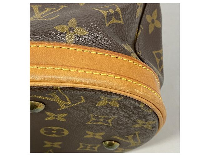 Louis Vuitton Monogram Bucket PM Tote Bag Brown - view 8