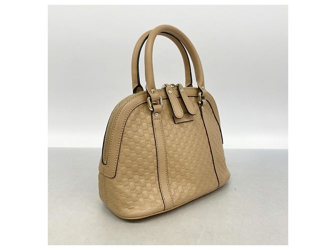 Borsa a mano Gucci Microguccissima in pelle beige - vista 2