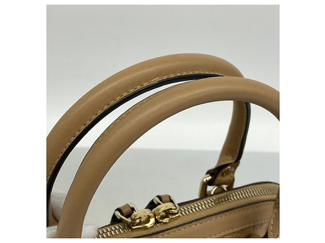 Borsa a mano Gucci Microguccissima in pelle beige - vista 7