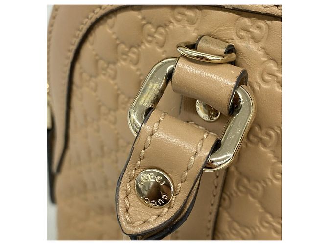 Borsa a mano Gucci Microguccissima in pelle beige - vista 9
