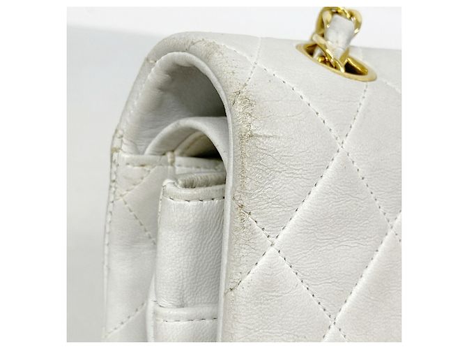 Bolsa de Ombro Chanel Matelassé Branco - vista 8