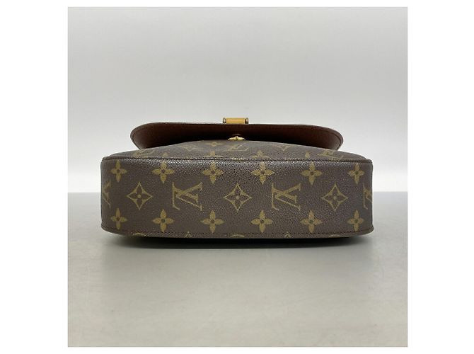 Borsa a tracolla Louis Vuitton Monogram Saint Cloud GM Marrone - vista 3