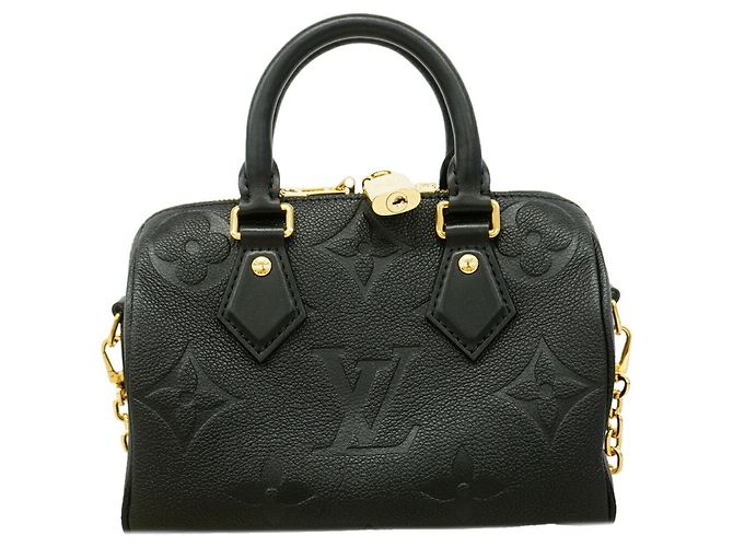 Borsa Louis Vuitton Monogram Empreinte Speedy Bandoulière 20 Nero - vista 11