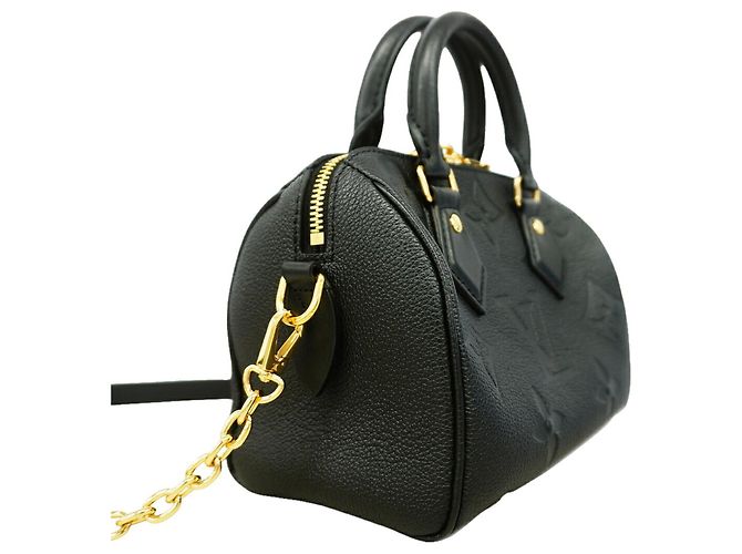 Borsa Louis Vuitton Monogram Empreinte Speedy Bandoulière 20 Nero - vista 2