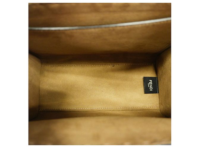 Bolso Tote Fendi Sunshine de denim Castaño Azul - vista 4