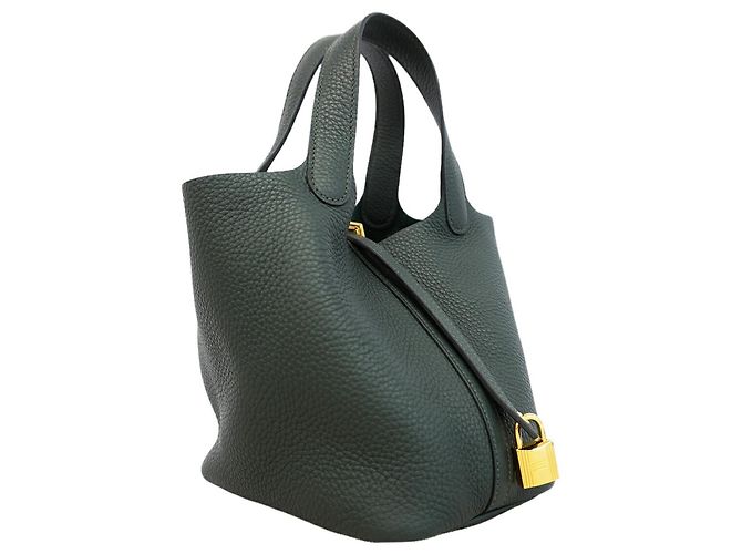 Hermès Borsa Hermes Picotin Lock PM Verde chiaro - vista 2