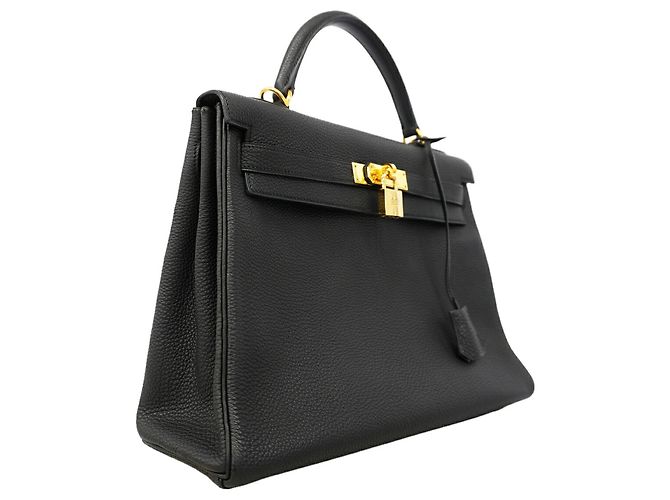 Hermès Hermes Kelly 32 Togo Black Handtasche Schwarz - Ansicht 2
