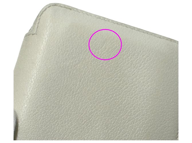 Hermès Portabiglietti Hermes in Arancione e Bianco - vista 11