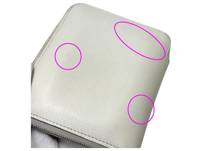 Hermès Portabiglietti Hermes in Arancione e Bianco - vista 12