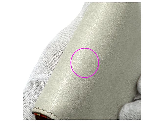 Hermès Portabiglietti Hermes in Arancione e Bianco - vista 13