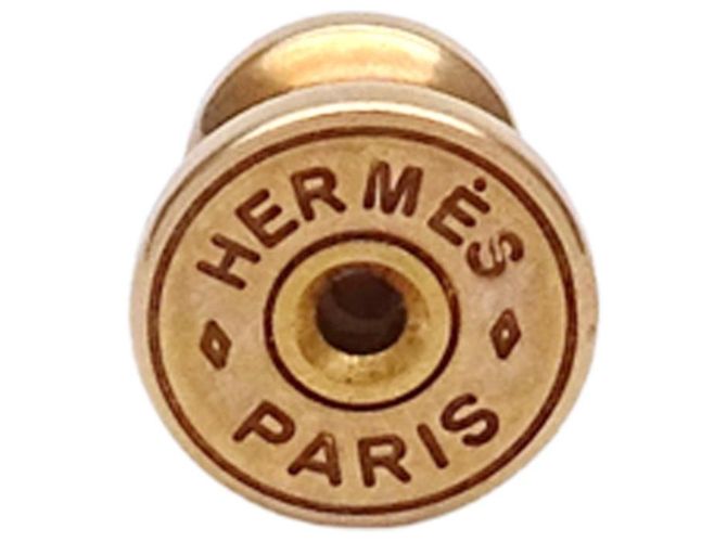 Hermès Orecchini a bottone Hermes Mini Maillon Nero D'oro - vista 6