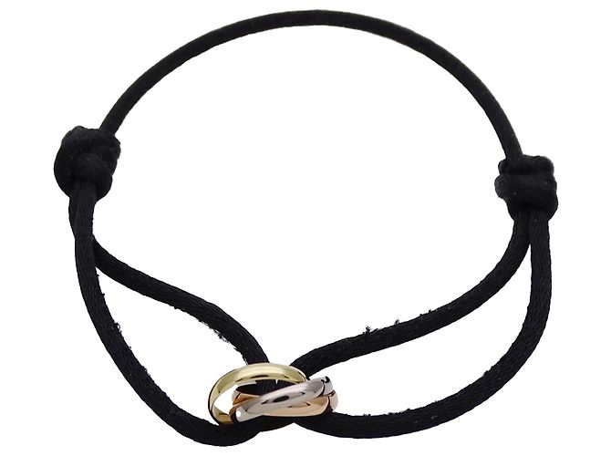 Pulseira Cartier Trinity com pingente Preto Dourado - vista 2