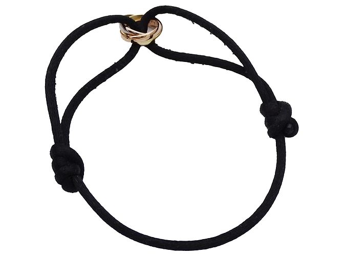 Pulseira Cartier Trinity com pingente Preto Dourado - vista 3