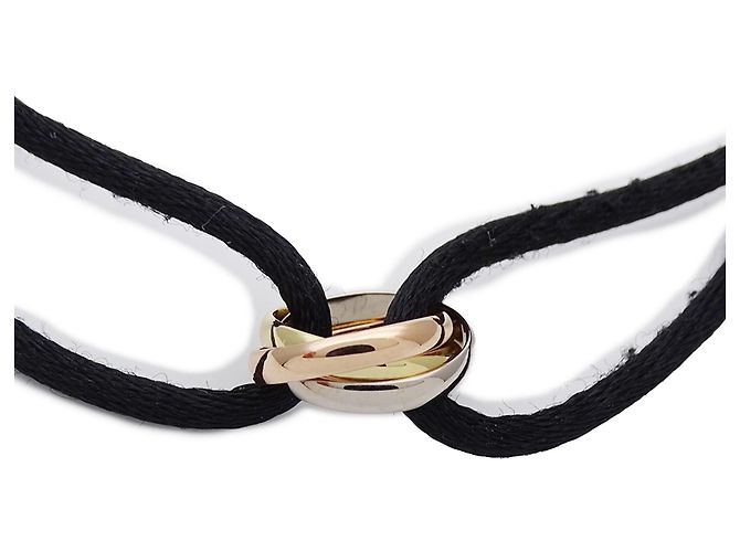 Pulseira Cartier Trinity com pingente Preto Dourado - vista 4