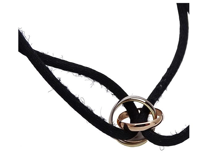 Pulseira Cartier Trinity com pingente Preto Dourado - vista 8
