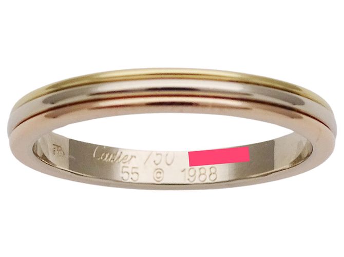 Cartier Tri-Color Gold Band Ring Golden - Ansicht 2