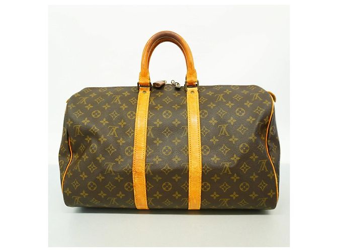 Borsa Boston Louis Vuitton Monogram Keepall 45 Marrone - vista 12
