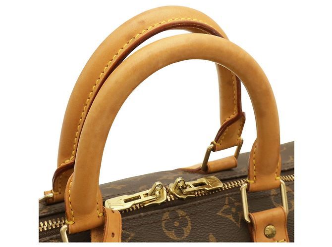 Louis Vuitton Monogram Keepall Bandoulière 45 Marrone Bianco Monogramma - vista 7