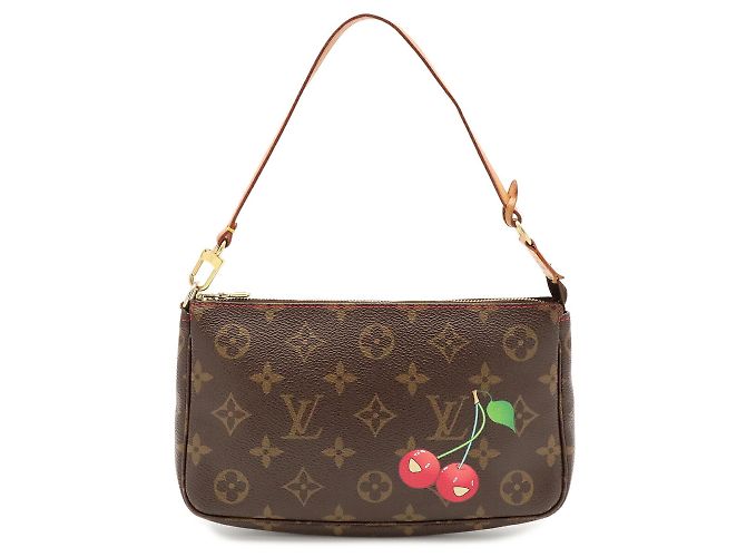Borsa Louis Vuitton Monogram Cherry Pochette Accessoires Marrone Monogramma - vista 2