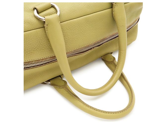 Borsa a mano Prada in pelle Verde Chiaro Giallo - vista 5