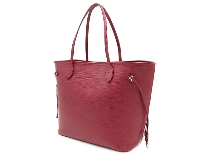 Sac Cabas Louis Vuitton Epi Neverfull MM Fuschia - vue 3