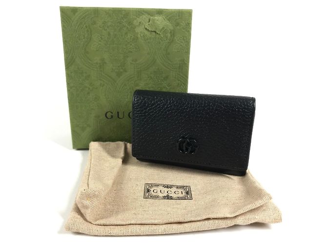 Cartera larga Gucci de piel negra - vista 7